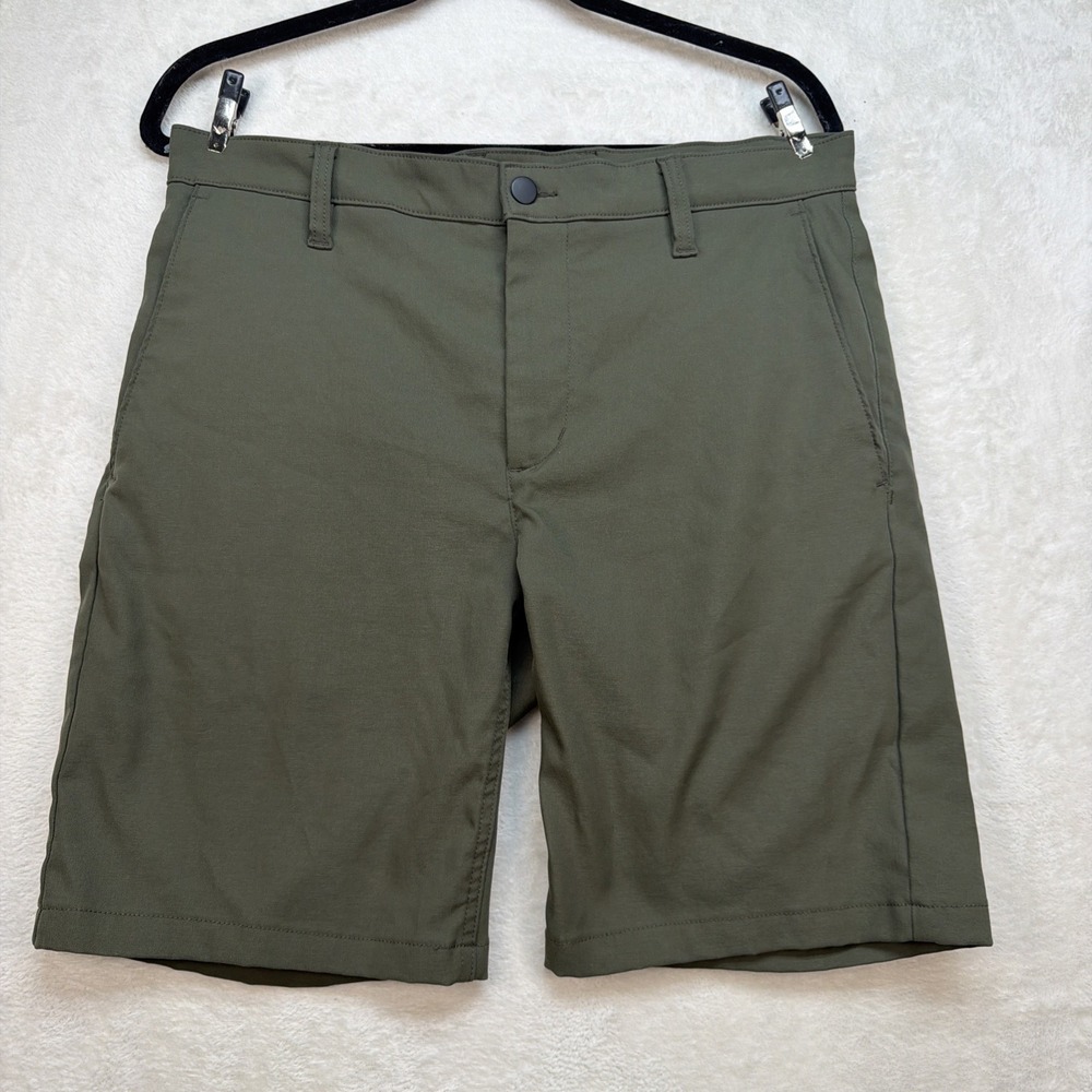 Proof Travel Shorts Mens 32 Olive‎ Green Stretch Performance Lightweight